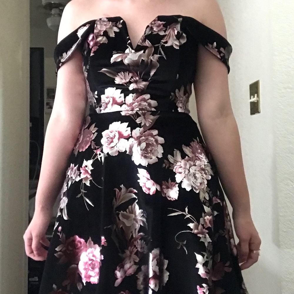 Floral off the shoulder dress